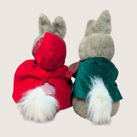 1980s Eden Peter Rabbit and Mrs Rabbit Plush Pair