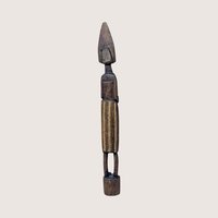 Mid Century Hand Carved African Wooden Tall Figure Statue