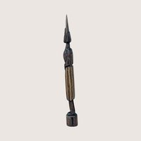 Mid Century Hand Carved African Wooden Tall Figure Statue