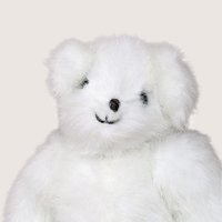 1980s Joan Chesney Jointed White Plush Teddy Bear