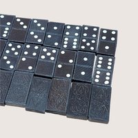 1970s Japan Wood Dominoes Game Set