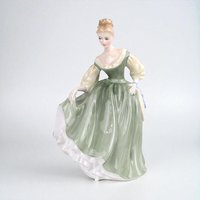 Vintage Royal Doulton Fair Lady Figurine, HN2193, Green Dress, Collectible Porcelain, Gift for Collector, Elegant Home Decor