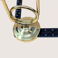 1980s Gold Horn Taper Candle Holder