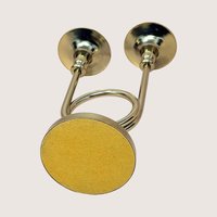 1980s Gold Horn Taper Candle Holder