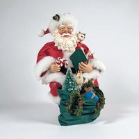 1998 Clothique Possible Dreams Santa Figure, Sitting with Book, Collectible Santa Claus, Holiday Gift, Possible Dreams Santa