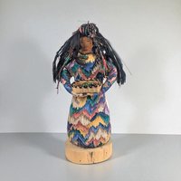 1996 Patty Kune Handmade Folk Art Doll, Native American Inspired Doll, Collectible Doll, Folk Art, Handmade Doll, Unique Gift, Ethnic Decor