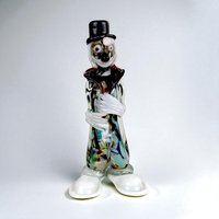 Vintage Art Glass Clown, Handblown Glass Clown, Collectible Glass Figurine, Clown Decor, Art Glass Sculpture, Whimsical Clown, Glass Art