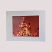 1990s James Reininger Signed Saint Paul Cathedral Print Matted Photography Art