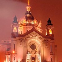 1990s James Reininger Signed Saint Paul Cathedral Print Matted Photography Art