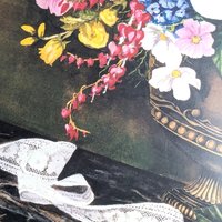 1990s Leanne Hanson Les Fleurs Classiques I Signed Lithograph Matted Floral Print