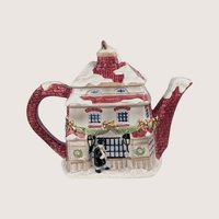 1997 Fitz and Floyd Dickens Christmas Ceramic Teapot