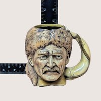 Vintage Handpainted Ceramic Davy Crockett Mug