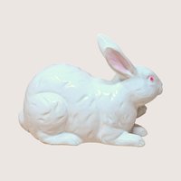 1960s Rosenthal Netter Ceramic Mother and Baby Bunny Figurine
