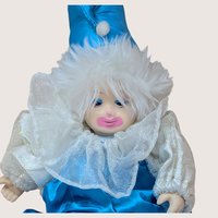 1980s Porcelain Baby Clown Doll Pair