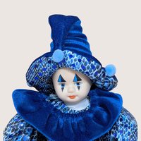 1980s Porcelain Baby Clown Doll Pair