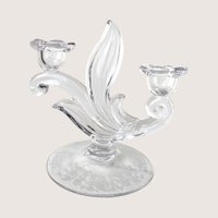 1940s Duncan Miller First Love Double Candlesticks Pair
