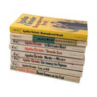 Vintage Agatha Christie Softcover Book Set 8 Mystery Novels Collector Gift