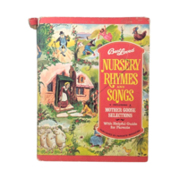 Vintage 1973 Nursery Rhymes and Songs Book Mother Goose Illustrated Children's Storybook Gift for Kids Nostalgic Childhood Decor