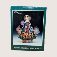 Vintage Musical Wooden Christmas Tree