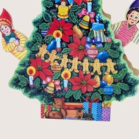 Vintage Musical Wooden Christmas Tree
