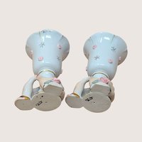 Vintage Ceramic Hands Holding Cup Candle Holder Pair