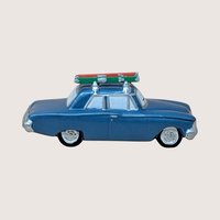 1996 Dept 56 Heading for the Hills Snow Village Blue Car Figurine