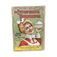 1902 Enterprising Housekeeper, Antique Cookbook, Helen Johnson Enterprise, Mfg Co PA, Advertising Recipes, Vintage Softcover Booklet