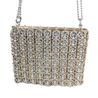 Vintage Walborg Chainmail Purse, 1960s Silver Metal Link Evening Bag, Paco Rabanne Style Mid Century Shoulder Bag, Cocktail Party Purse