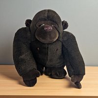 Large 1988 Dakin Gorilla Plush, 16 Inch Ape Stuffed Animal, 80s Jungle Nursery Decor, Vintage Collector Toy, King Kong Style Plushie