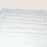 Vintage Bucilla 8 Piece Floral Cross Stitch Table Linen Set