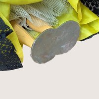 Vintage Spanish Senorita Doll in Yellow and Black Lace