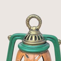 Vintage Ceramic Jack-O-Lantern Pumpkin Lantern Light