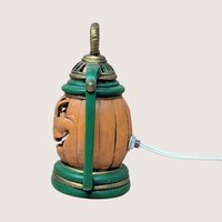 Vintage Ceramic Jack-O-Lantern Pumpkin Lantern Light
