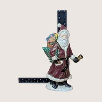 Vintage Hand Painted Old World Santa Figurine Pair