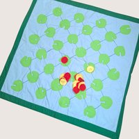 Vintage Handmade Frog Lilypad Fabric Game