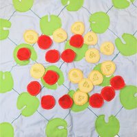 Vintage Handmade Frog Lilypad Fabric Game