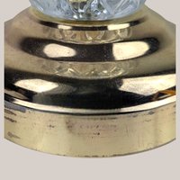 1970s Hollywood Regency Clear Glass Accent Lamp