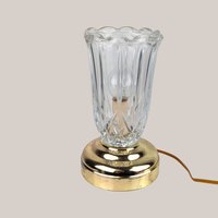 1970s Hollywood Regency Clear Glass Accent Lamp
