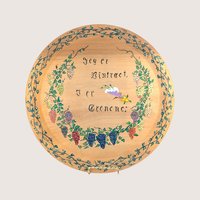 1956 Norwegian Rosemaling Hand Painted Wooden Decorative Plate