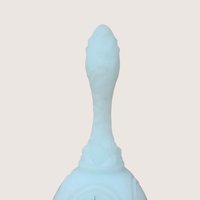 Vintage Fenton Hand Painted and Signed Blue Glass Bell