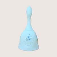 Vintage Fenton Hand Painted Blue Glass Bell