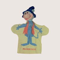 Vintage Rubber Face Hand Puppets Set Including Ideal Mushmouse
