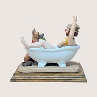1980s Ron Lee A Hard Day's Bath Sample Figurine