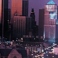 1987 Rick Gravrok World Series Skyline Framed Photograph