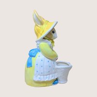 1990s Dept 56 Ceramic Rabbit Planter