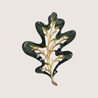 1960s Sarah Coventry Enchanted Forest Leaf Brooch and Earrings Set