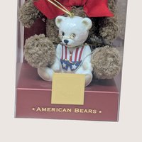 2002 Lenox American Bears Plush and Porcelain Anniversary Set