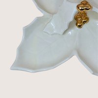 1960s Holland Mold Ceramic Four Part Leaf Dish