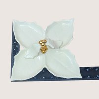 1960s Holland Mold Ceramic Four Part Leaf Dish