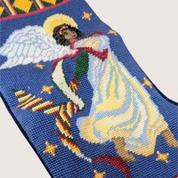 1990s Handmade Peace on Earth Stocking
